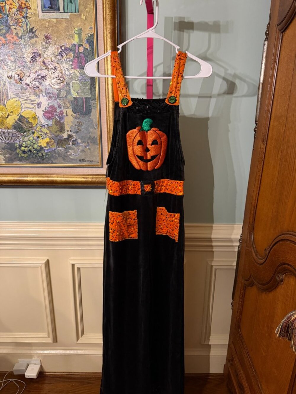 No Boundaries Pumpkin Halloween Overalls S